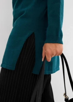 Longpullover mit recycelter Baumwolle