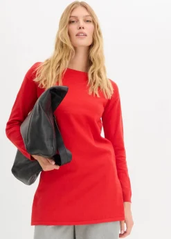 Longpullover mit recycelter Baumwolle