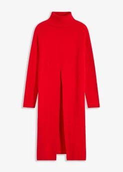 Longpullover mit Schlitz