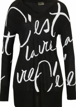 Longpullover mit Schriftzug