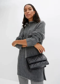 Longpullover mit Zopfmuster