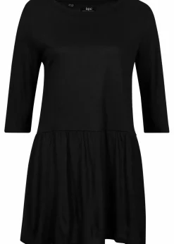 Longshirt aus Viskose mit Volant