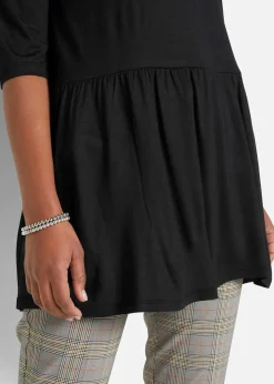 Longshirt aus Viskose mit Volant