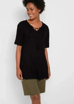 Longshirt aus Viskose-Mix