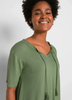 Longshirt aus Viskose-Mix