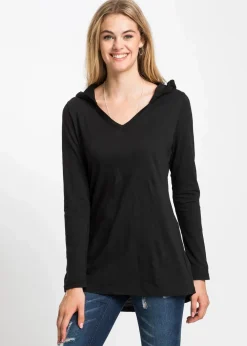 Longshirt mit Kapuze