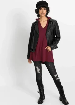 Longshirt mit Kapuze