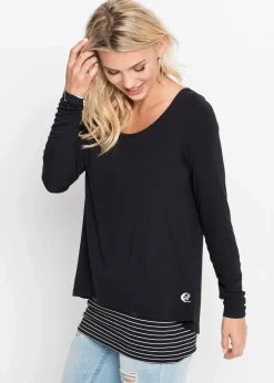 Longshirt mit Langarm doppellagig