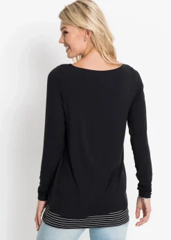 Longshirt mit Langarm doppellagig