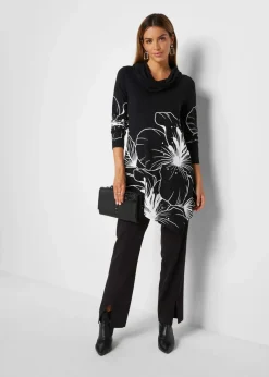 Longshirt mit Rollkragen