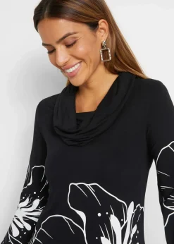 Longshirt mit Rollkragen