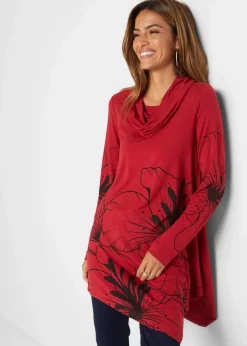 Longshirt mit Rollkragen