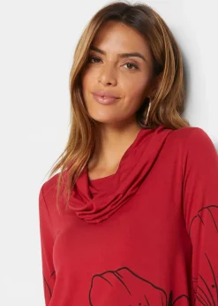 Longshirt mit Rollkragen