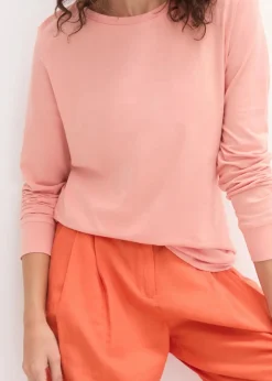 Longshirt mit Rundhalsausschnitt, Langarm (5er Pack)