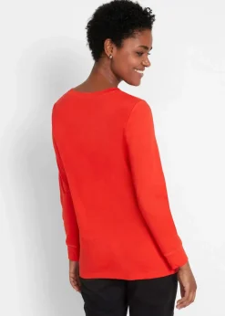 Longshirt mit Rundhalsausschnitt, Langarm (5er Pack)