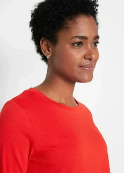 Longshirt mit Rundhalsausschnitt, Langarm (5er Pack)