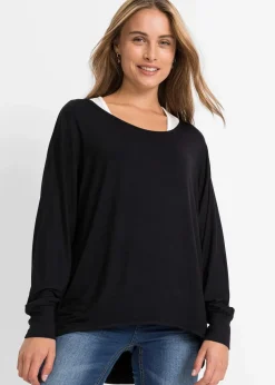 Longshirt mit Top aus Viskose-Mix