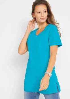 Longshirt mit V-Ausschnitt (2er Pack)