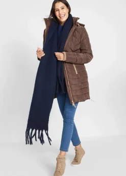 Long-Steppjacke mit Wattierung