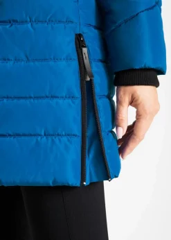 Long-Steppjacke mit Wattierung
