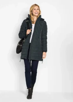 Long-Steppjacke mit Wattierung