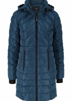 Long-Steppjacke mit Wattierung