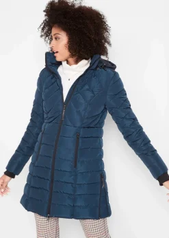 Long-Steppjacke mit Wattierung