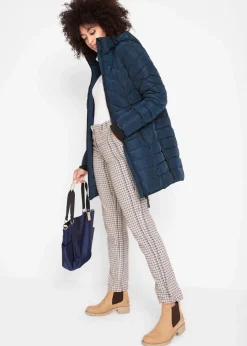 Long-Steppjacke mit Wattierung