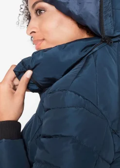 Long-Steppjacke mit Wattierung