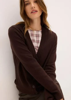 Longstrickjacke aus softem Viskose-Mix