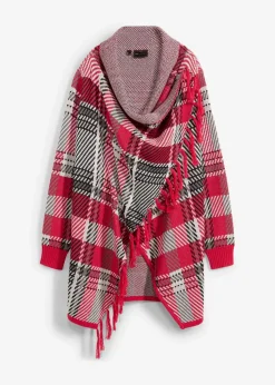 Longstrickjacke mit Fransen