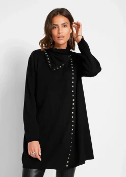 Longstrickjacke mit Nietendetails