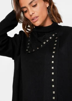 Longstrickjacke mit Nietendetails