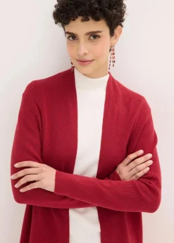 Longstrickjacke mit Viskose