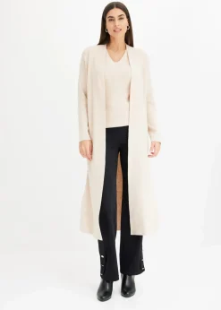 Longstrickjacke mit Viskose