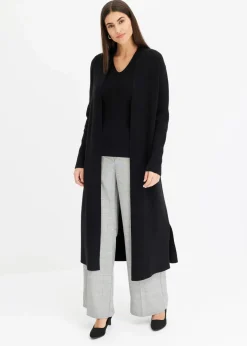 Longstrickjacke mit Viskose