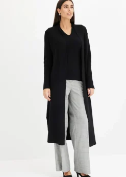 Longstrickjacke mit Viskose