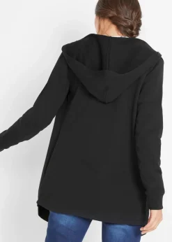 Long-Sweatjacke aus Baumwoll-Mix