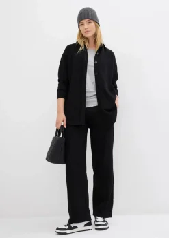 Long-Sweatjacke mit Taschen