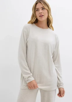 Long-Sweatshirt in Strickoptik