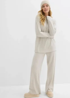 Long-Sweatshirt in Strickoptik