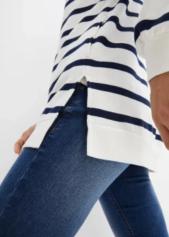 Longsweatshirt mit Troyer-Kragen