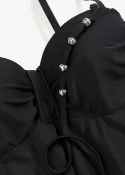 Long-Tankini mit verzierten Trägern (2-tlg.Set)