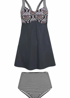 Long-Tankini (2-tlg. Set) mit Highwaist-Bikinihose