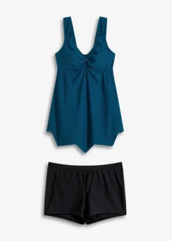 Long-Tankini (2-tlg.Set) mit Zick-Zack Saum