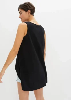 Long-Top aus Bio-Baumwolle