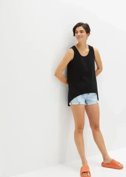 Long-Top aus Bio-Baumwolle