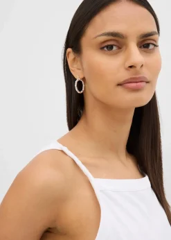 Long-Top aus elastischem Baumwoll-Mix