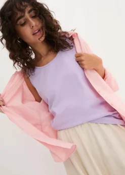 Long-Top aus reiner Baumwolle (5er Pack)