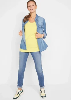 Long-Top aus reiner Baumwolle (5er Pack)